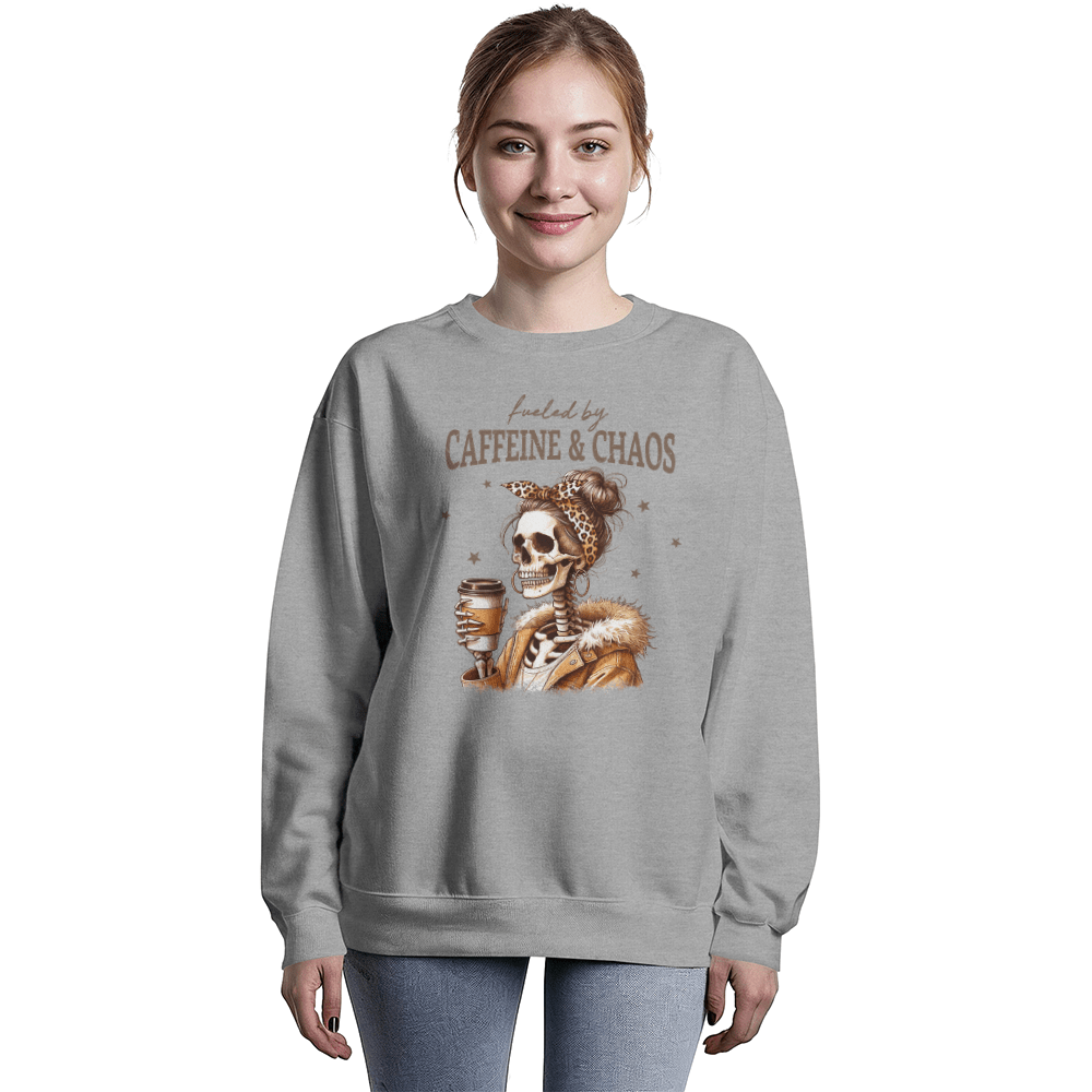 Caffeine And Chaos Long Sleeve Shirt - momsparkle
