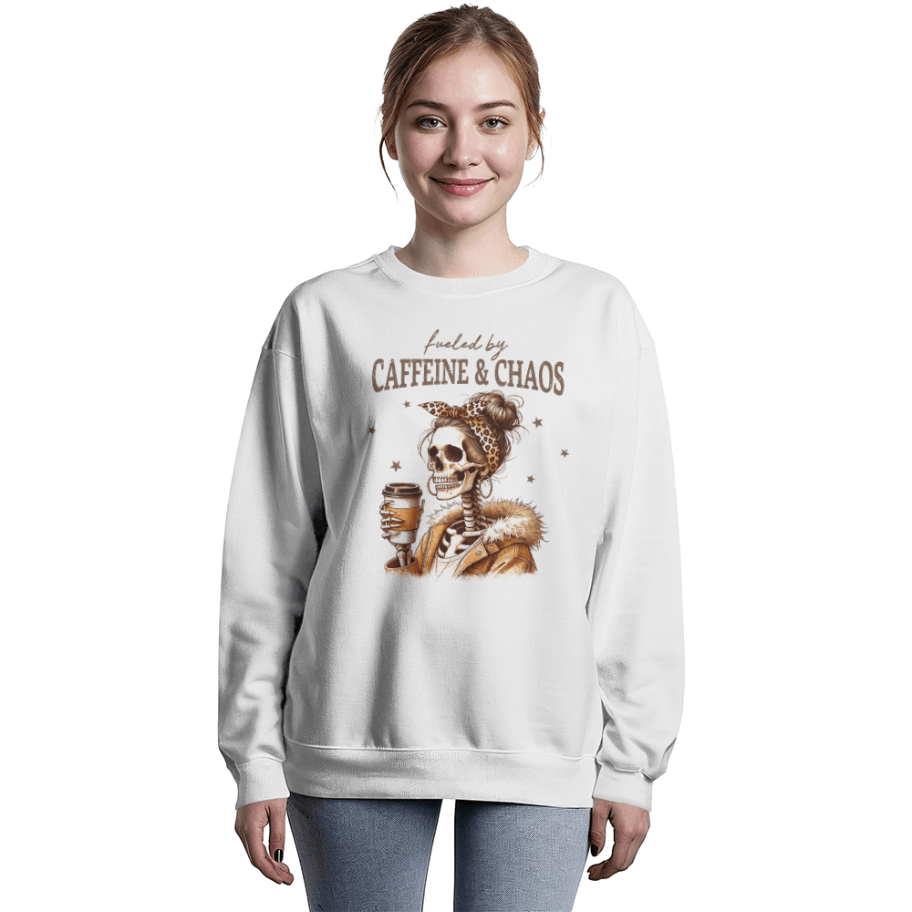 Caffeine And Chaos Long Sleeve Shirt - momsparkle