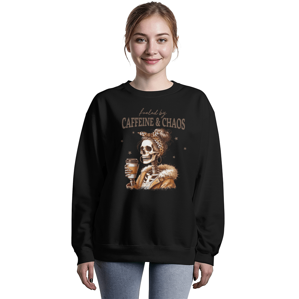 Caffeine And Chaos Long Sleeve Shirt - momsparkle