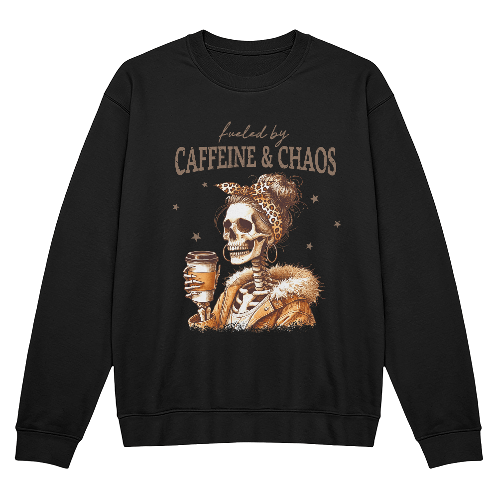 Caffeine And Chaos Long Sleeve Shirt - momsparkle